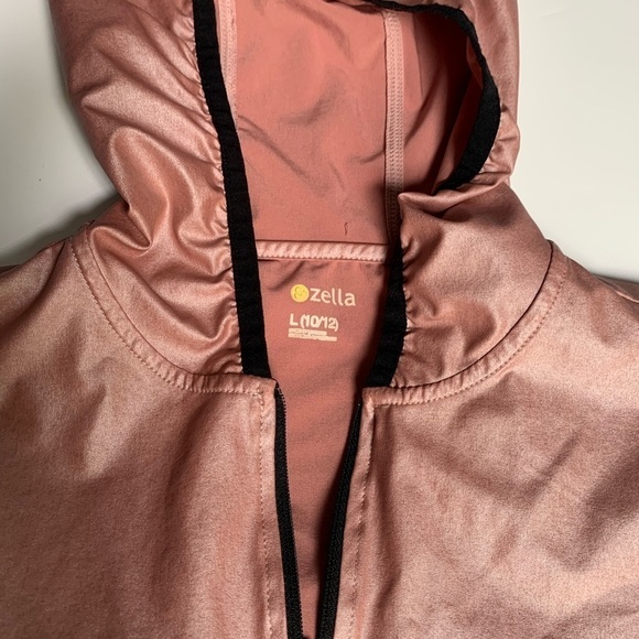 Girl Zella Pink Zip Up Jacket Large 10/12 - Picture 2 of 5